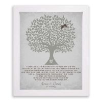 personalized Wedding print in white frame 1120