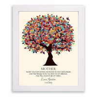 personalized Family print in white frame 1165