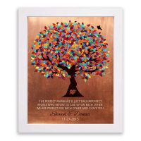 personalized Anniversary print in white frame 1171