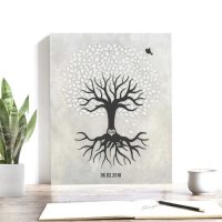 Black And White Minimalist Tree With Rotos