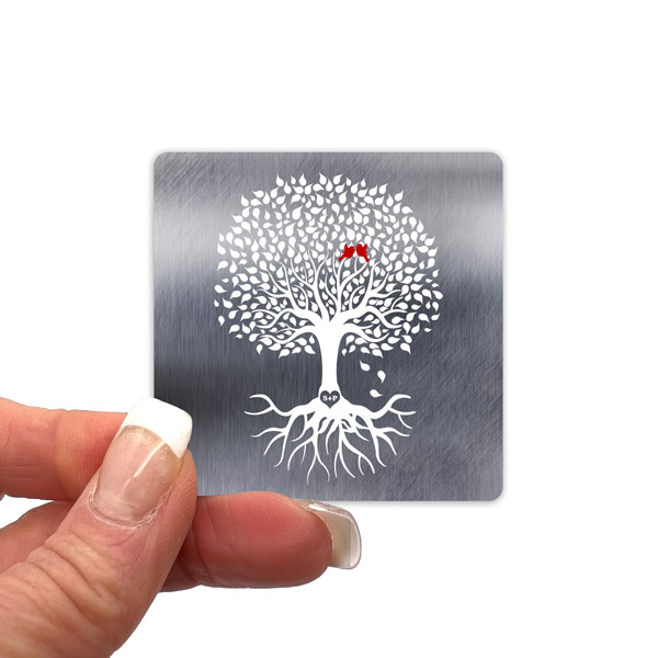 small 2x2 metal magnet that matches your personalized art print
