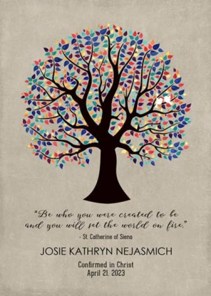 Personalized Confirmation art print for Mary Jo Nejasmich