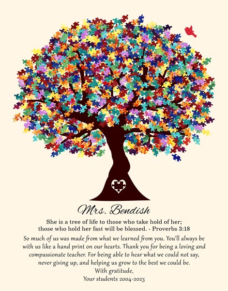 Read more about the article Canvas Teacher Gift Special Needs Personalized Plaque #1499 – Print for Halei B